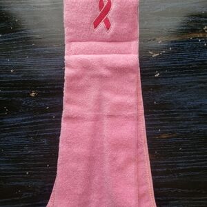 Pink Awareness Ribbon Towel